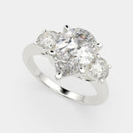 Load image into Gallery viewer, Hana Pear Cut 3 Stone Engagement Ring Setting - Nivetta