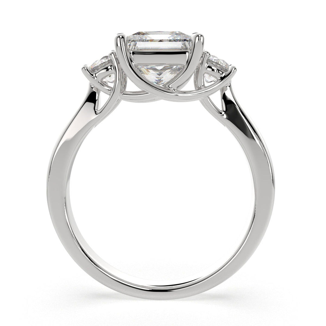 Hana Princess Cut 3 Stone Engagement Ring Setting - Nivetta
