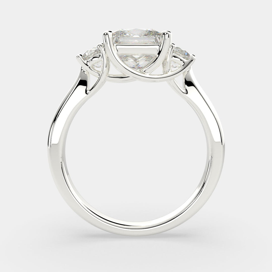 Hana Princess Cut 3 Stone Engagement Ring Setting - Nivetta