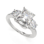 Load image into Gallery viewer, Hana Radiant Cut 3 Stone Engagement Ring Setting - Nivetta