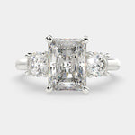 Load image into Gallery viewer, Hana Radiant Cut 3 Stone Engagement Ring Setting - Nivetta
