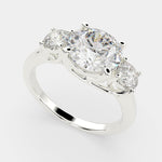 Load image into Gallery viewer, Hana Round Cut 3 Stone Engagement Ring Setting - Nivetta