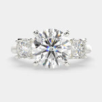 Load image into Gallery viewer, Hana Round Cut 3 Stone Engagement Ring Setting - Nivetta