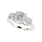 Load image into Gallery viewer, Hana Round Cut 3 Stone Engagement Ring Setting - Nivetta
