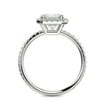 Load image into Gallery viewer, Hanna Emerald Cut Pave Halo 4 Prong Claw Set Engagement Ring Setting - Nivetta