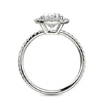 Load image into Gallery viewer, Hanna Oval Cut Pave Halo 4 Prong Claw Set Engagement Ring Setting - Nivetta