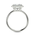 Load image into Gallery viewer, Hanna Princess Cut Pave Halo 4 Prong Claw Set Engagement Ring Setting - Nivetta