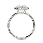 Load image into Gallery viewer, Hanna Round Cut Pave Halo 4 Prong Claw Set Engagement Ring Setting - Nivetta