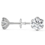 Load image into Gallery viewer, Haven Round Cut Flower Stud Earrings - Nivetta