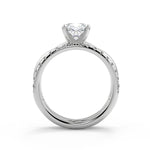 Load image into Gallery viewer, Haylie Infinity Solitaire Rope 4 Prong Cushion Cut Diamond Engagement Ring - Nivetta