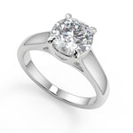 Load image into Gallery viewer, Hazel Trellis 4 Prong Solitaire Round Cut Diamond Engagement Ring - Nivetta