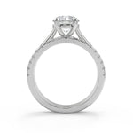 Load image into Gallery viewer, Hazel Trellis 4 Prong Solitaire Round Cut Diamond Engagement Ring - Nivetta