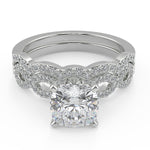 Load image into Gallery viewer, Heather Infinity Pave Cushion Cut Diamond Engagement Ring - Nivetta