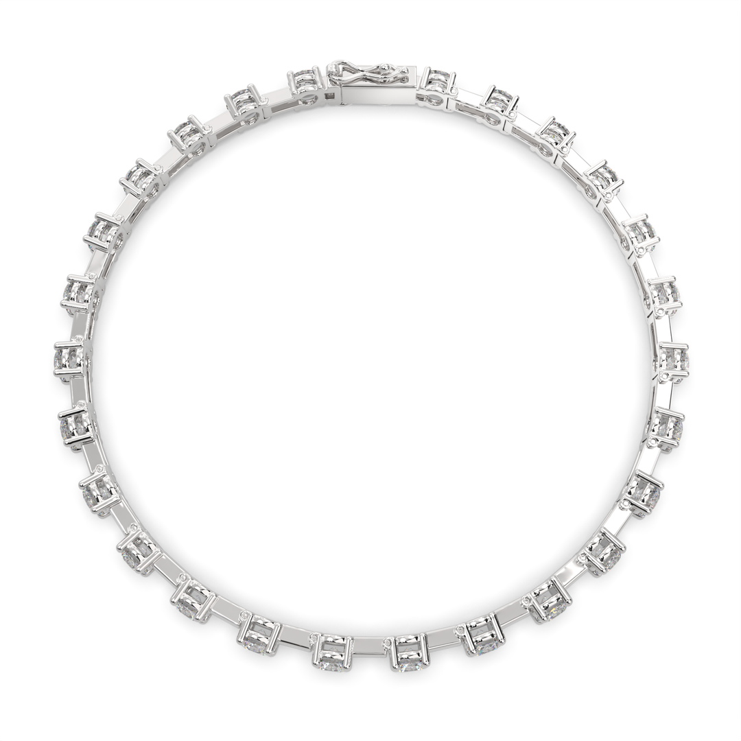 Hesperia Round Cut Diamond Tennis Bracelet Prong Set (4 ctw) - Nivetta