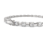 Load image into Gallery viewer, Hesperia Round Cut Diamond Tennis Bracelet Prong Set (4 ctw) - Nivetta
