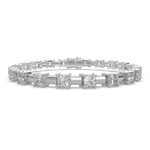Load image into Gallery viewer, Iolanthe Princess Cut Diamond Tennis Bracelet Prong Set (10 ctw) - Nivetta