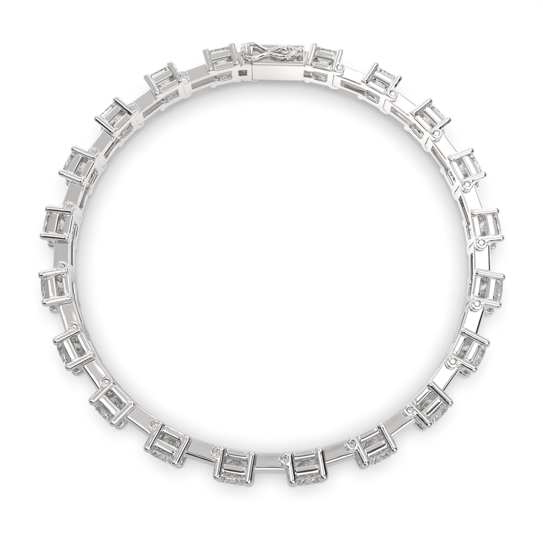 Iolanthe Princess Cut Diamond Tennis Bracelet Prong Set (10 ctw) - Nivetta