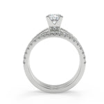 Load image into Gallery viewer, Isabel Four Prong Channel Set Round Cut Diamond Engagement Ring - Nivetta