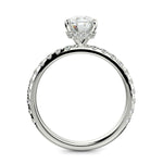 Load image into Gallery viewer, Isabella Cushion Cut Pave Hidden Halo 4 Prong Claw Set Engagement Ring Setting - Nivetta