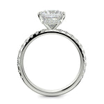 Load image into Gallery viewer, Isabella Princess Cut Pave Hidden Halo 4 Prong Claw Set Engagement Ring Setting - Nivetta