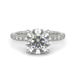 Load image into Gallery viewer, Isabella Round Cut Pave Hidden Halo 4 Prong Claw Set Engagement Ring Setting - Nivetta