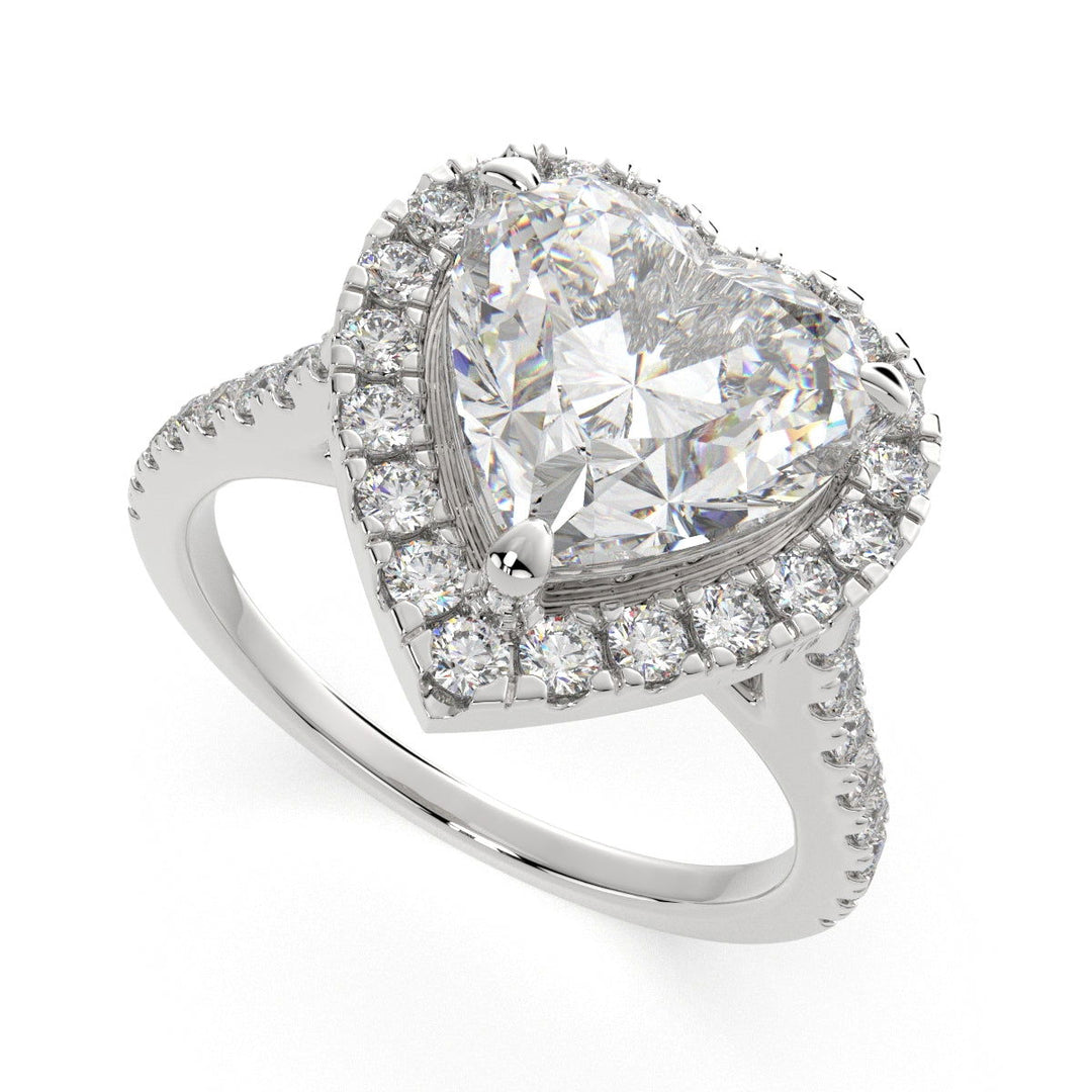 Isadora Heart Cut Halo Pave Engagement Ring Setting - Nivetta
