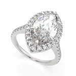 Load image into Gallery viewer, Isadora Marquise Cut Halo Pave Engagement Ring Setting - Nivetta