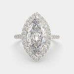 Load image into Gallery viewer, Isadora Marquise Cut Halo Pave Engagement Ring Setting - Nivetta