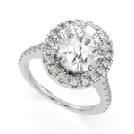 Load image into Gallery viewer, Isadora Oval Cut Halo Pave Engagement Ring Setting - Nivetta
