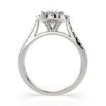 Load image into Gallery viewer, Isadora Oval Cut Halo Pave Engagement Ring Setting - Nivetta