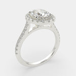Load image into Gallery viewer, Isadora Oval Cut Halo Pave Engagement Ring Setting - Nivetta
