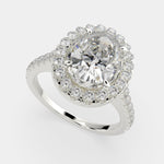 Load image into Gallery viewer, Isadora Oval Cut Halo Pave Engagement Ring Setting - Nivetta