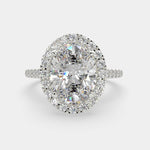Load image into Gallery viewer, Isadora Oval Cut Halo Pave Engagement Ring Setting - Nivetta