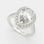 Load image into Gallery viewer, Isadora Pear Cut Halo Pave Engagement Ring Setting - Nivetta