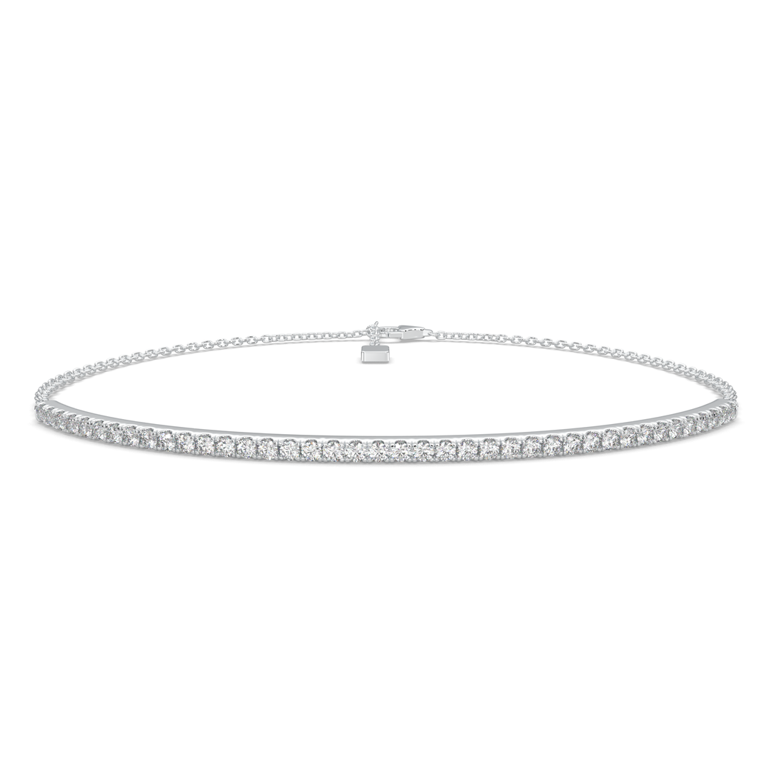 Isolde Round Cut Diamond Tennis Bracelet Bar Cable Chain (0.5 ctw) - Nivetta