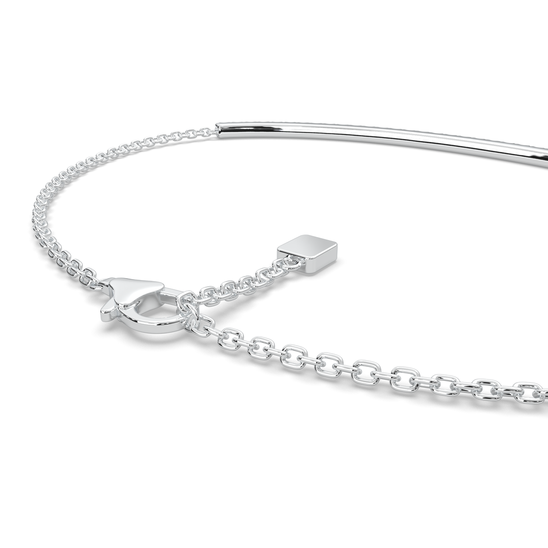 Isolde Round Cut Diamond Tennis Bracelet Bar Cable Chain (0.5 ctw) - Nivetta