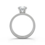 Load image into Gallery viewer, Iyana Milgrain Solitaire Round Cut Diamond Engagement Ring - Nivetta