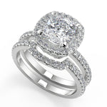 Load image into Gallery viewer, Jada Micro Pave Halo Cushion Cut Diamond Engagement Ring - Nivetta