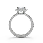 Load image into Gallery viewer, Jada Micro Pave Halo Cushion Cut Diamond Engagement Ring - Nivetta