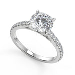 Load image into Gallery viewer, Jaelynn Classic 4 Prong Round Cut Diamond Engagement Ring - Nivetta