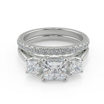 Load image into Gallery viewer, Janet 3 Stone Solitaire Princess Cut Diamond Engagement Ring - Nivetta