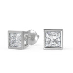 Load image into Gallery viewer, Jaslyn Princess Cut Earrings Stud - Nivetta