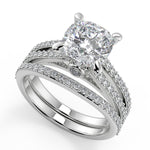 Load image into Gallery viewer, Jaycee Double French-Set Classic Cushion Cut Engagement Ring - Nivetta