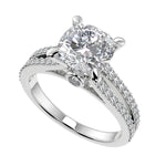 Load image into Gallery viewer, Jaycee Double French-Set Classic Cushion Cut Engagement Ring - Nivetta