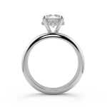 Load image into Gallery viewer, Jenna 4 Prong Crown Basket Solitaire Round Cut Diamond Engagement Ring - Nivetta