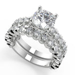 Load image into Gallery viewer, Joanna Semi Bezel 4 Prong Round Cut Diamond Engagement Ring - Nivetta