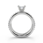 Load image into Gallery viewer, Jocelynn Pave Twist Infinity Rope Princess Cut Diamond Engagement Ring - Nivetta