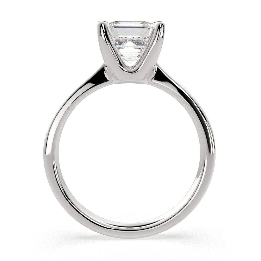 Juliana Emerald Cut Classic Solitaire Engagement Ring Setting - Nivetta