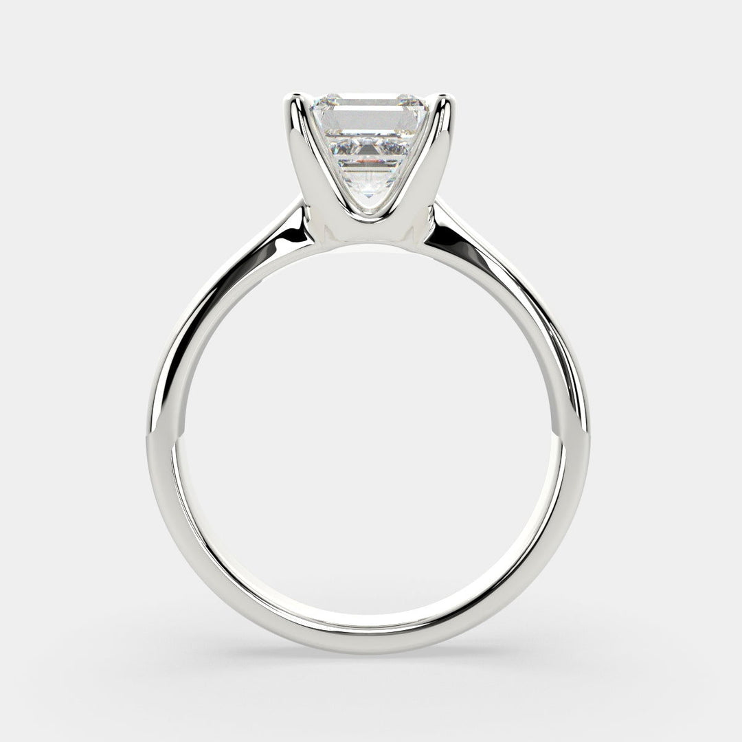 Juliana Emerald Cut Classic Solitaire Engagement Ring Setting - Nivetta