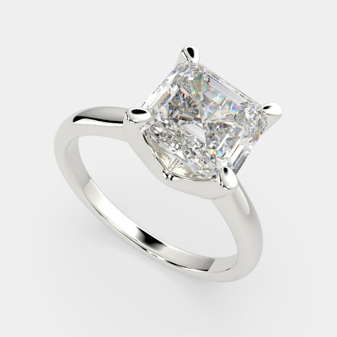 Juliana Emerald Cut Classic Solitaire Engagement Ring Setting - Nivetta
